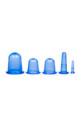 5er Set Silikon-Massagebecher - Blau - 1