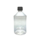 BLACK LIDDED CAP - 500 ML THICK PET BOTTLE - 1