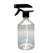 Black Trigger Spray Bottle - 500 ml Thick PET Bottle - 1