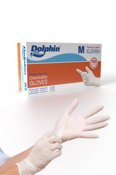 Dolphin puderfreie Latexhandschuhe - 1