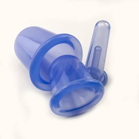 Silicone Massage Cup 5-Piece Blue - 2