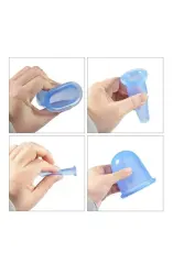 Silicone Massage Cup 5-Piece Blue - 3