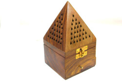 Wooden Cone Incense Burner Box - 1